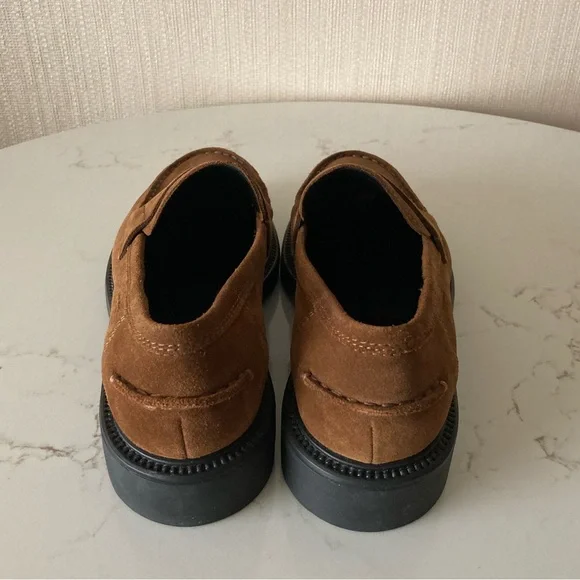 Vagabond Brown Suede Penny Loafers Classic Comfort Neutral Capsule Staple Daily - Picture 6 of 14